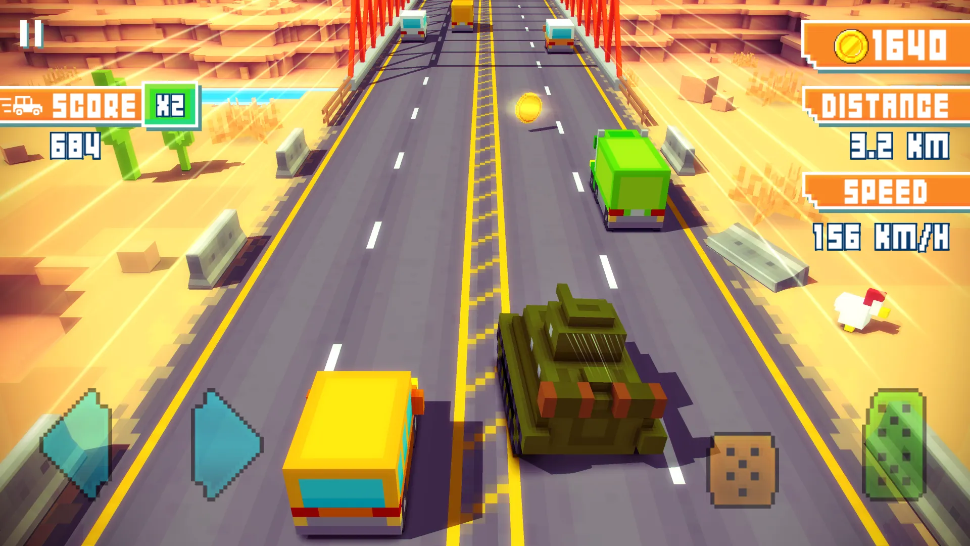 Blocky Highway: Traffic Racing | Indus Appstore | Screenshot