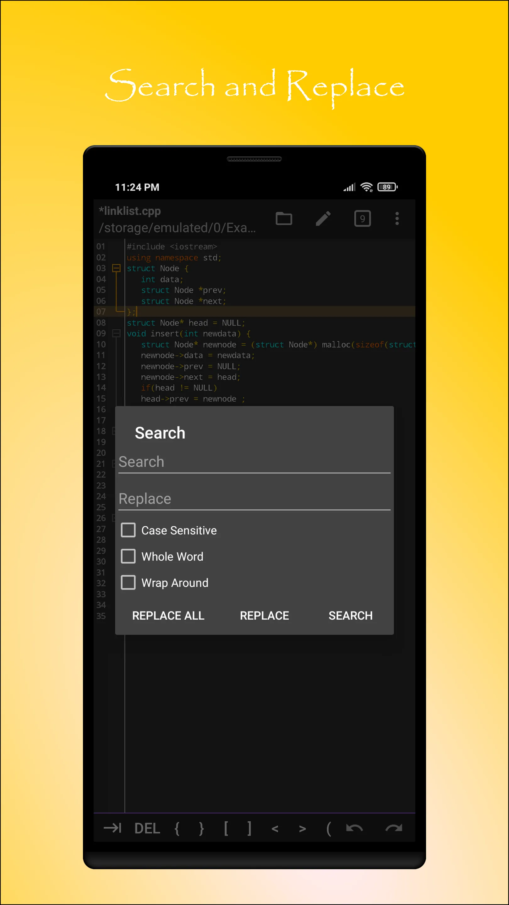 ACE (All Code Editor) | Indus Appstore | Screenshot