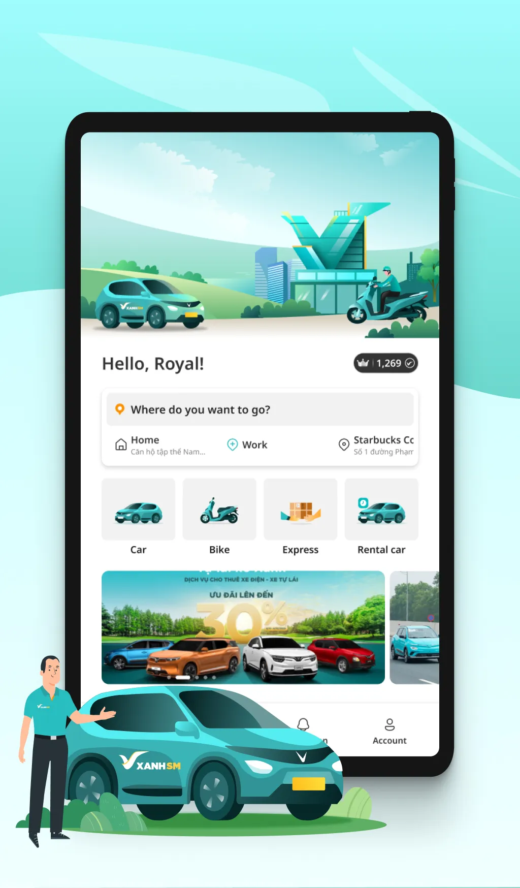 Xanh SM: Book EV rides | Indus Appstore | Screenshot