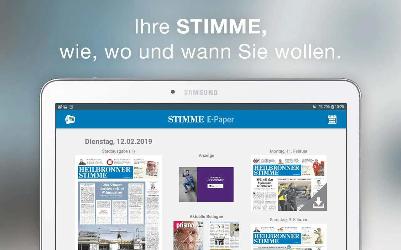 Stimme E-Paper | Indus Appstore | Screenshot