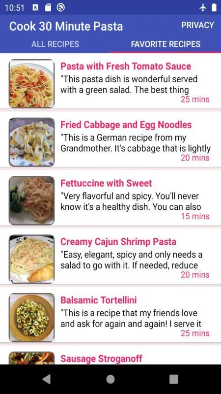 pasta n 30 minute: food recipe | Indus Appstore | Screenshot