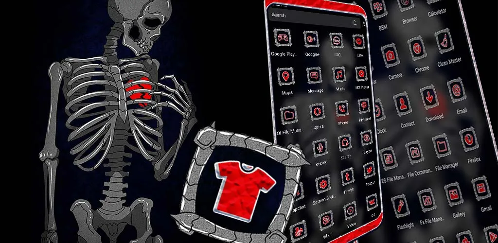 Broken Heart Skeleton Theme | Indus Appstore | Screenshot