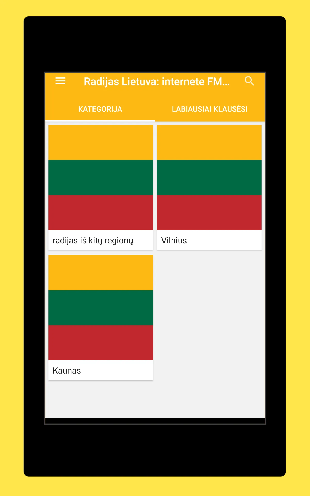 Radio Lithuania + Radio Online | Indus Appstore | Screenshot