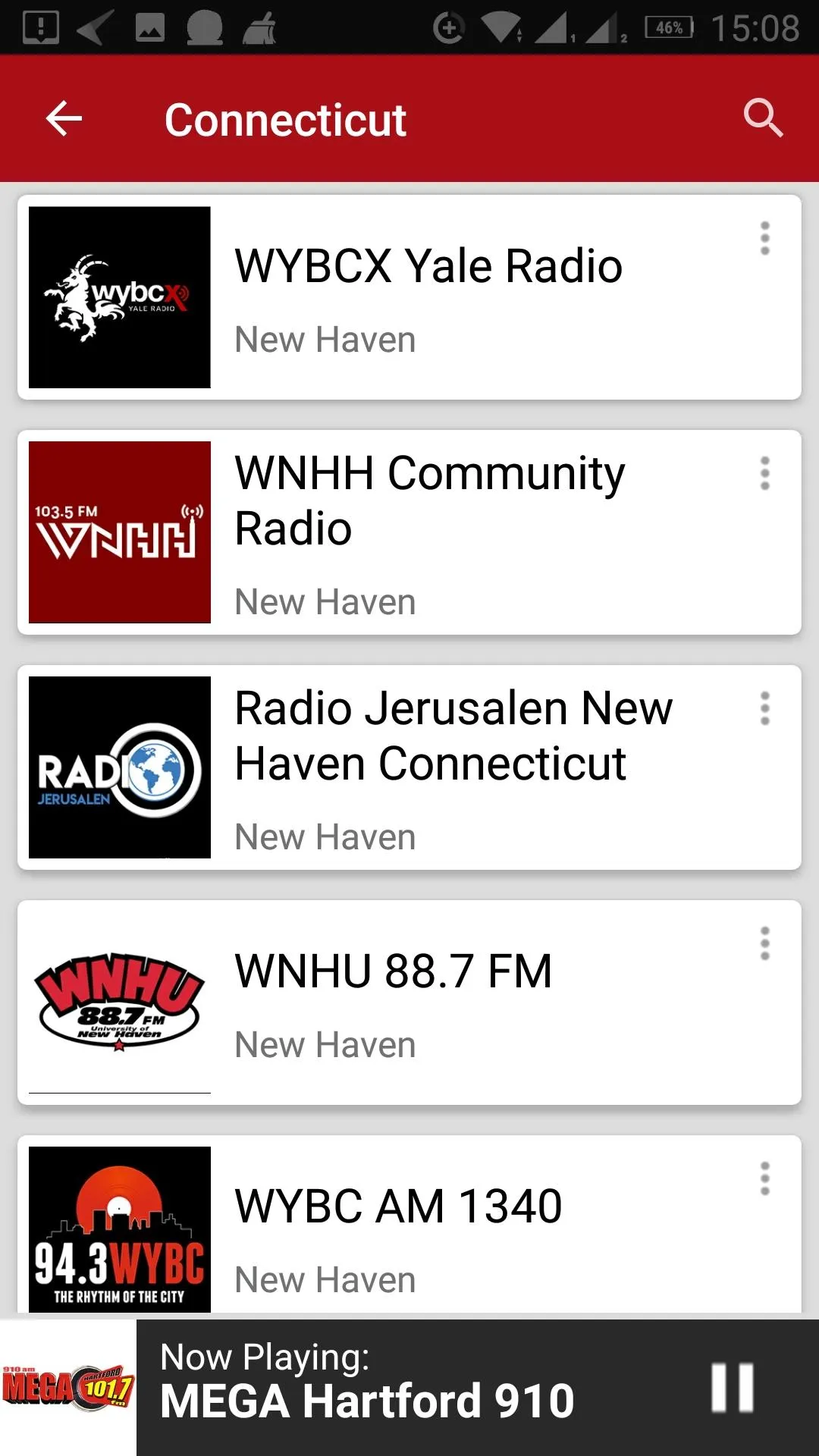 Connecticut Radio Stations | Indus Appstore | Screenshot