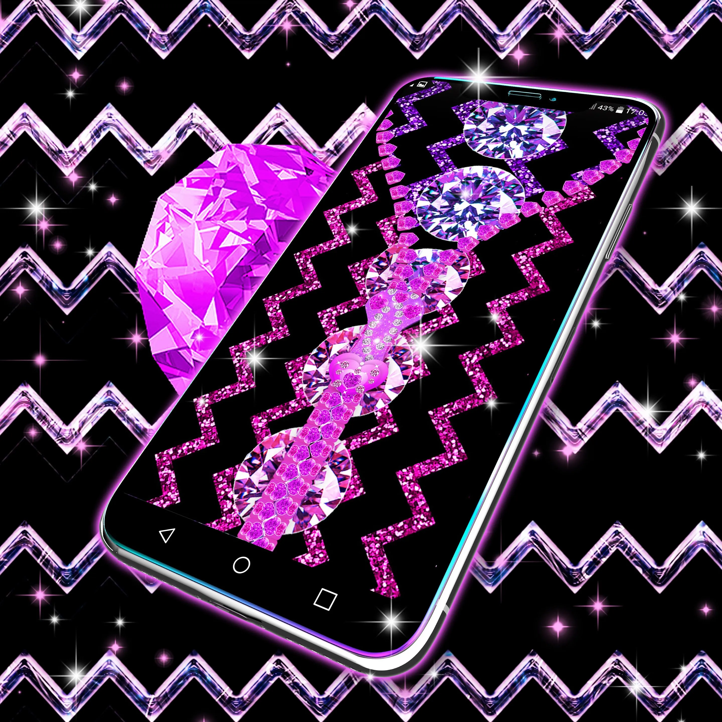 Zipper diamond flower locker | Indus Appstore | Screenshot