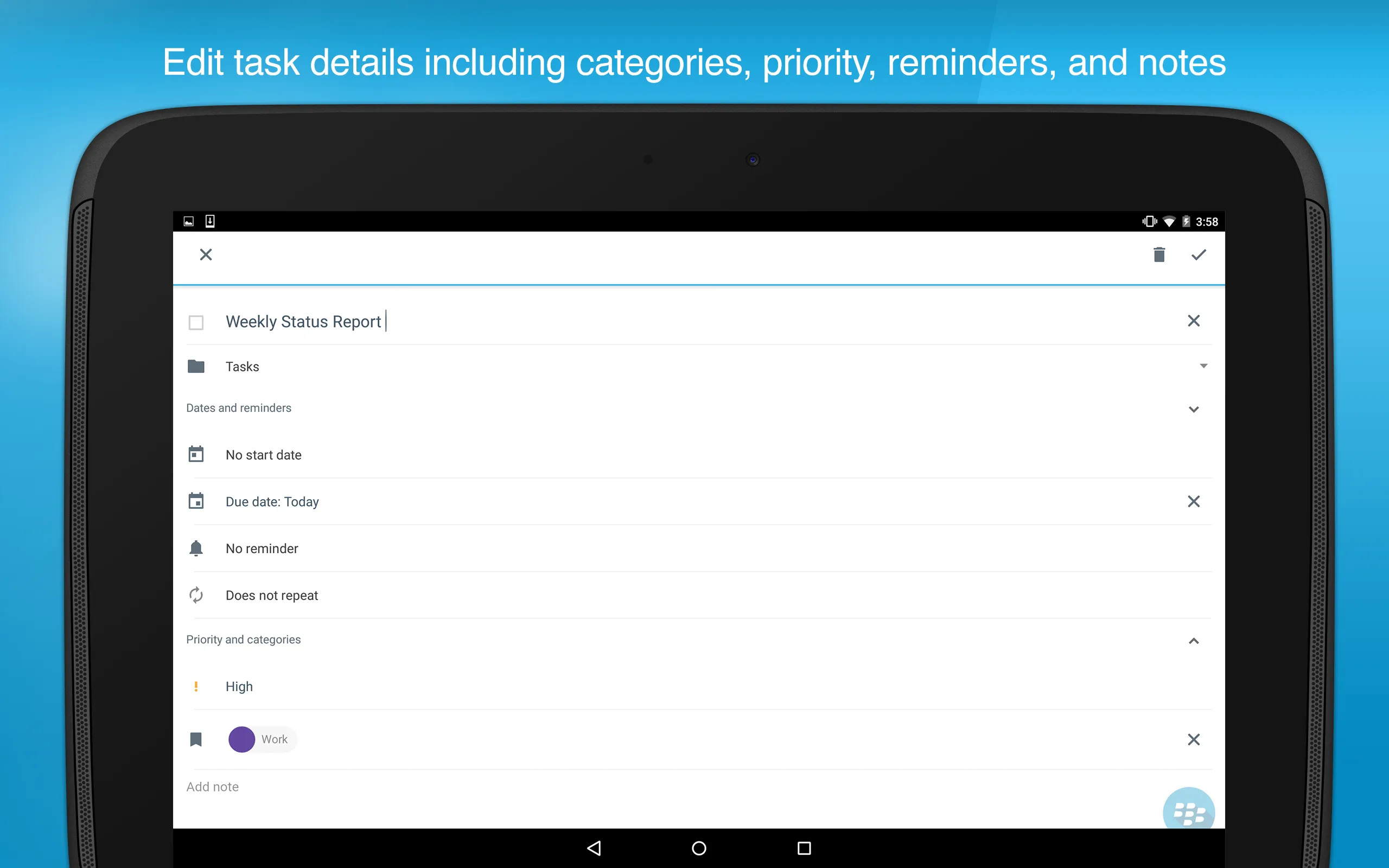 BlackBerry Tasks | Indus Appstore | Screenshot