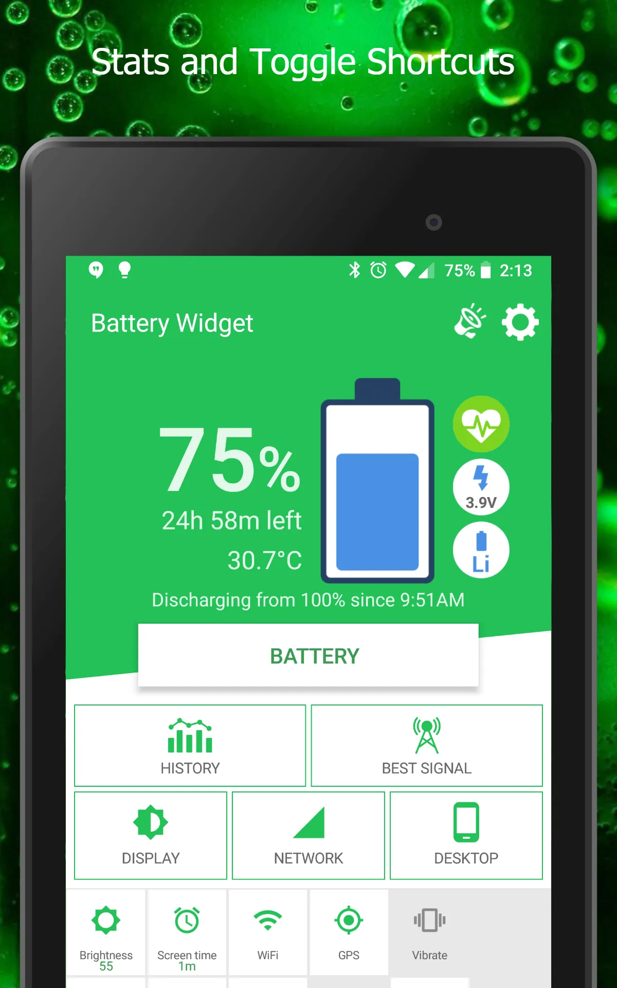 Battery Widget & Signal Finder | Indus Appstore | Screenshot