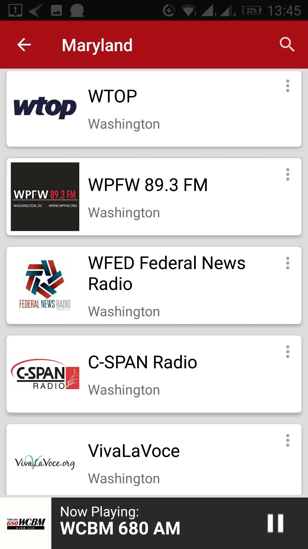 Maryland Radio Stations - USA | Indus Appstore | Screenshot