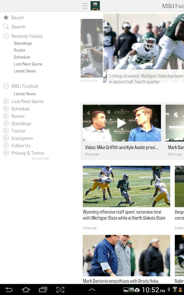 MLive.com: MSU Football News | Indus Appstore | Screenshot