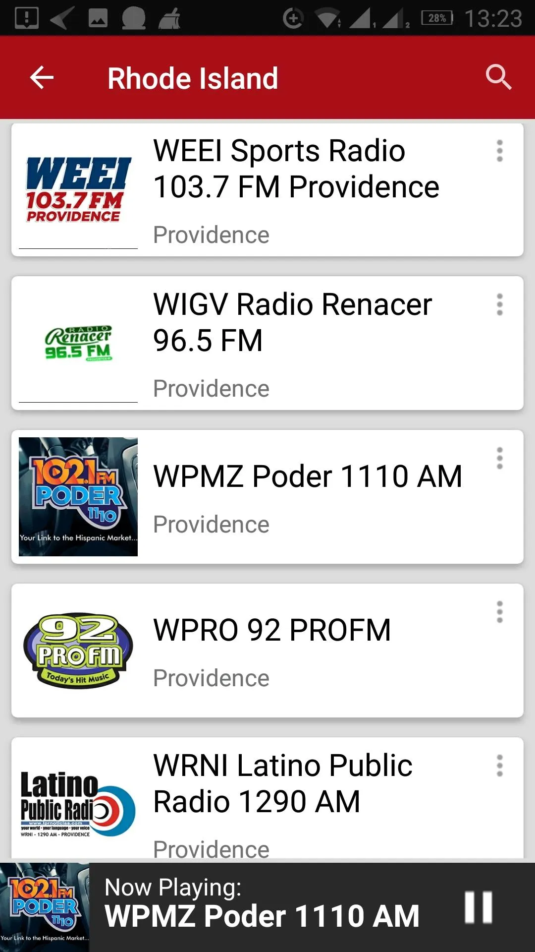 Rhode Island Radio Stations | Indus Appstore | Screenshot