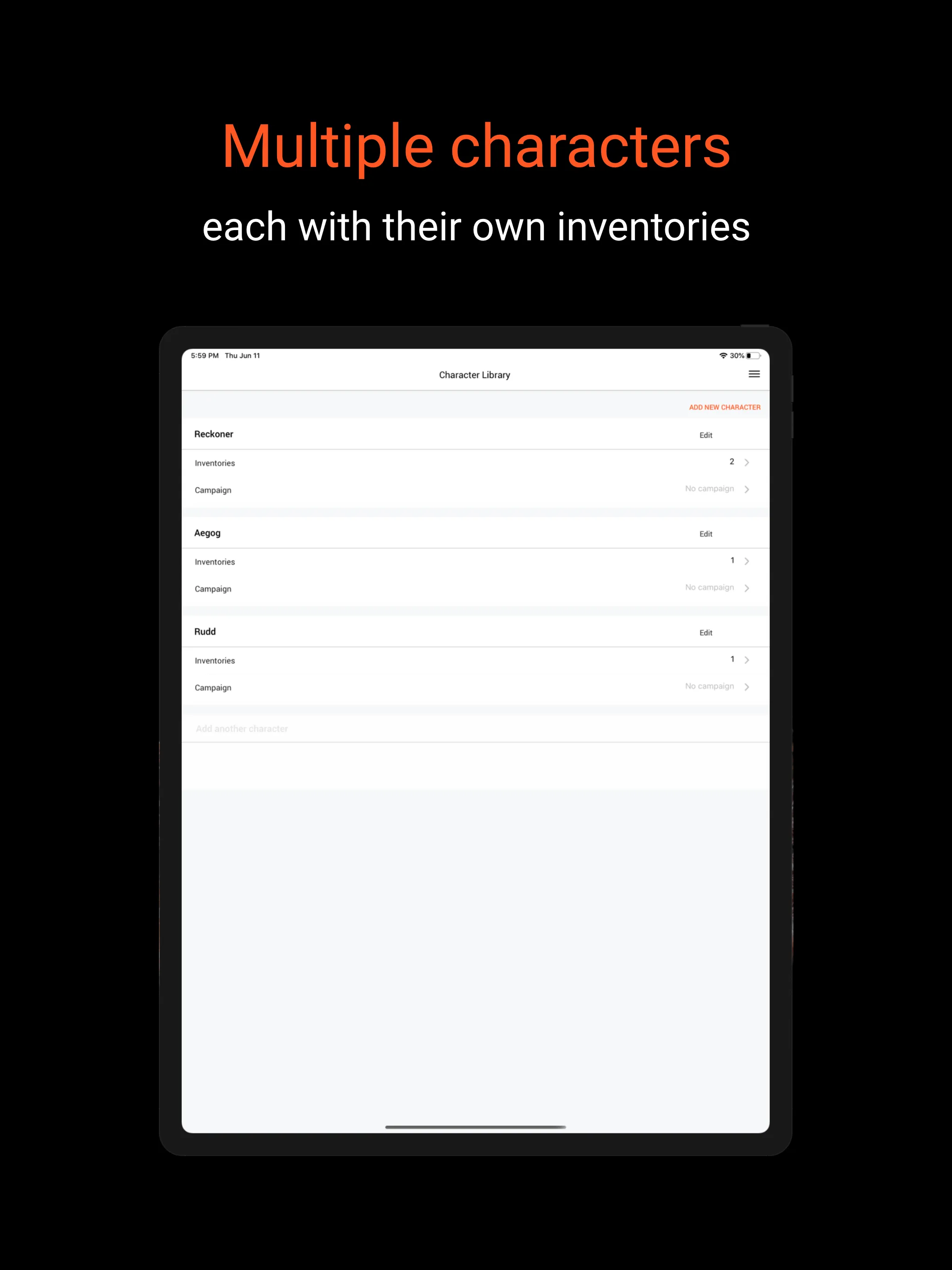 DLG Inventory 5E for D&D | Indus Appstore | Screenshot