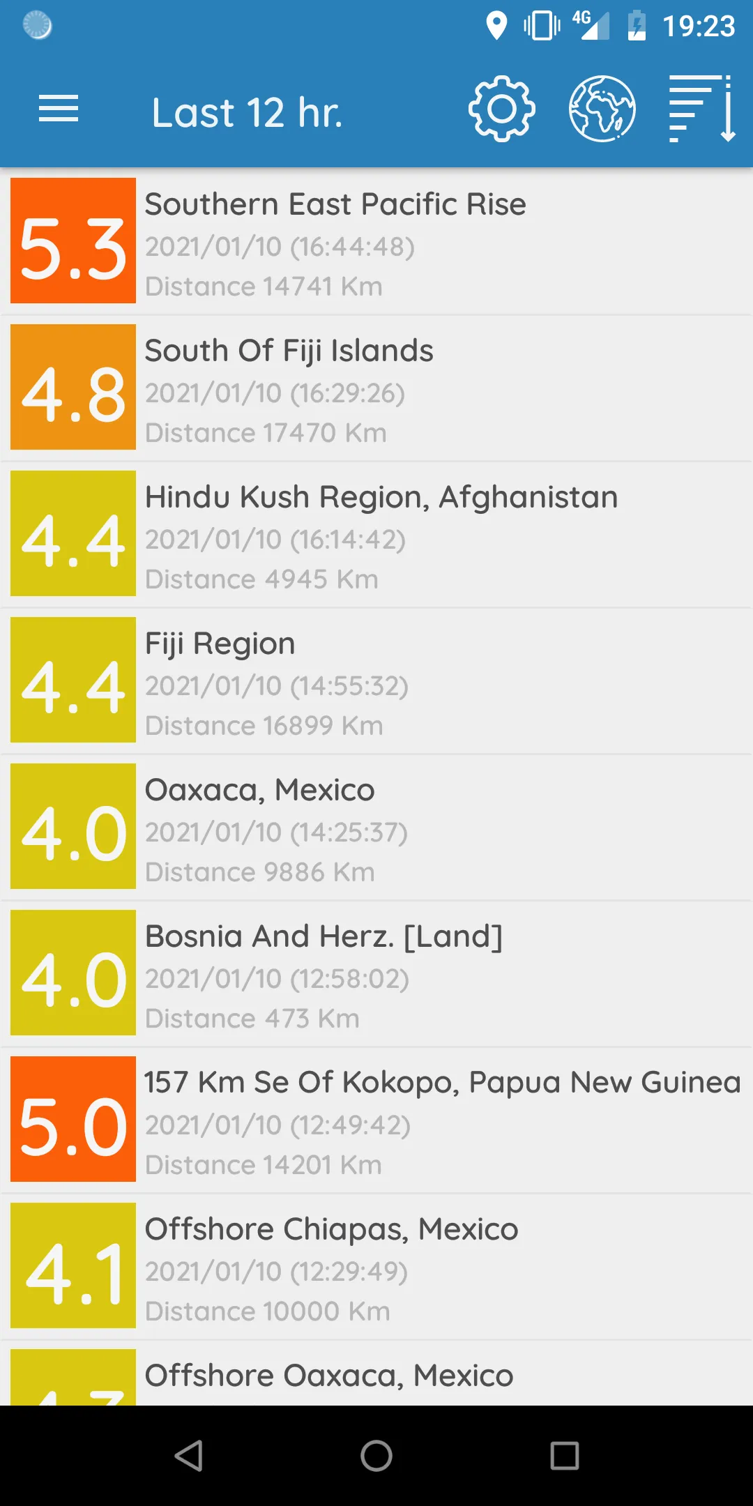 Earthquake Notifier | Indus Appstore | Screenshot