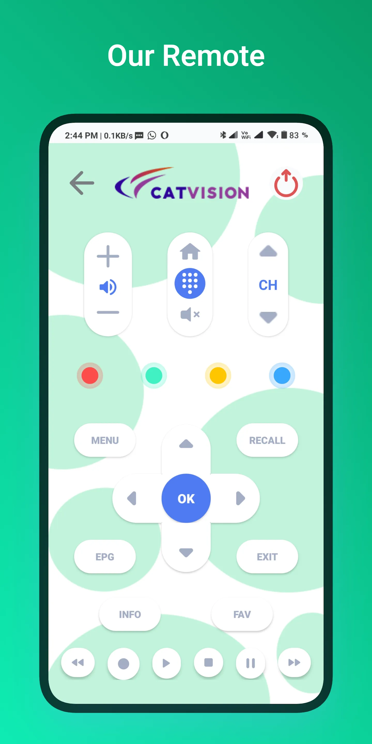 Catvision Remote | Indus Appstore | Screenshot