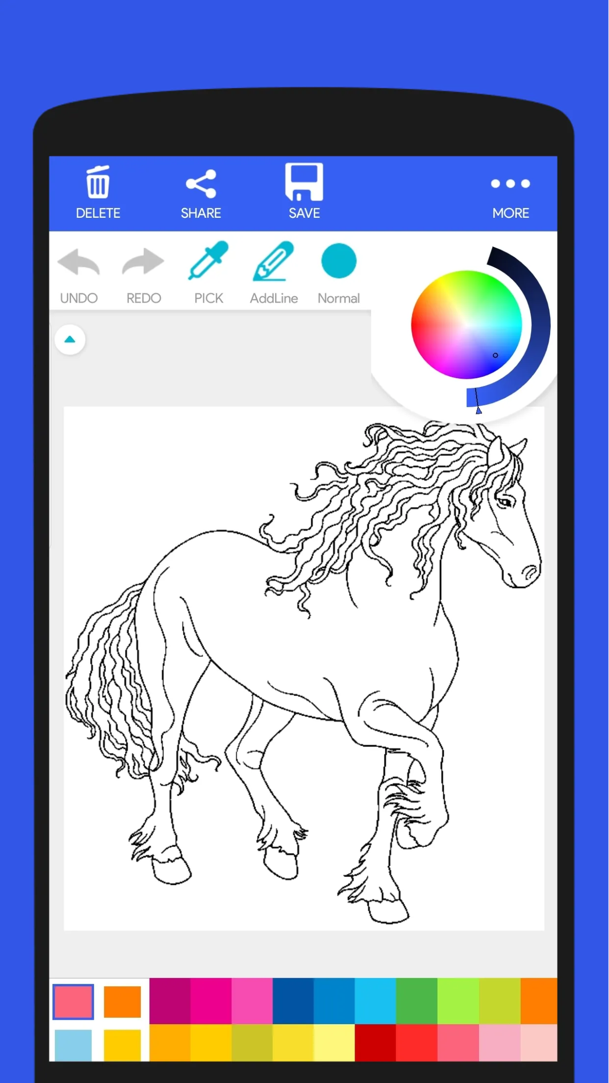 ColorFun: Horses Coloring Book | Indus Appstore | Screenshot