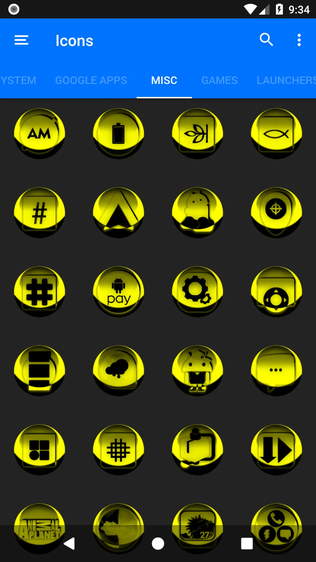 Yellow Icon Pack Style 3 | Indus Appstore | Screenshot