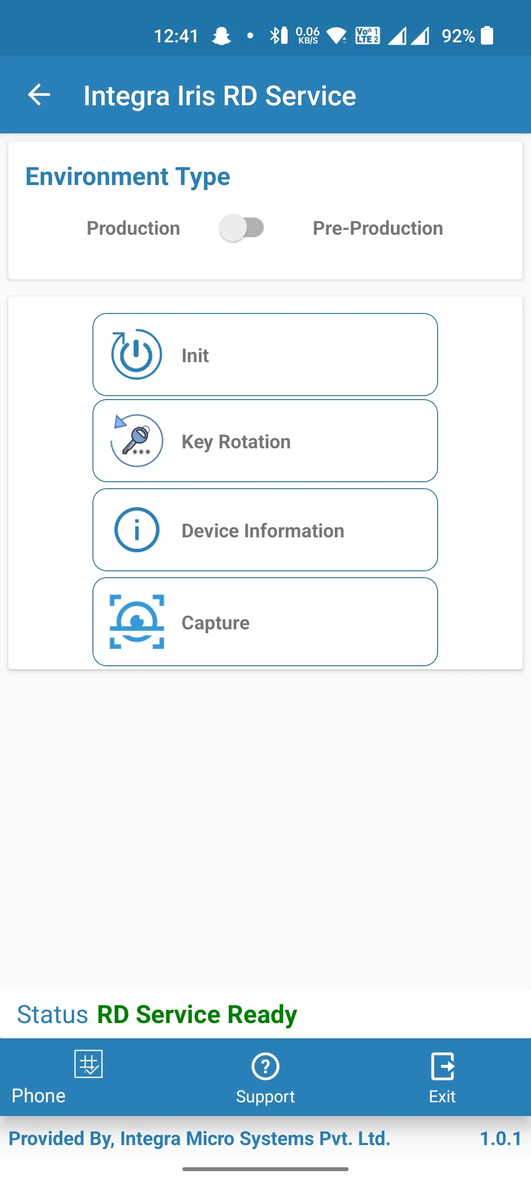 Integra Iris RD Service | Indus Appstore | Screenshot
