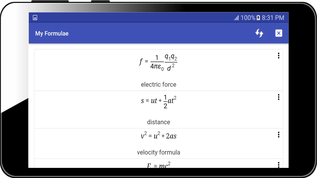 Physics Formulas & Writer | Indus Appstore | Screenshot