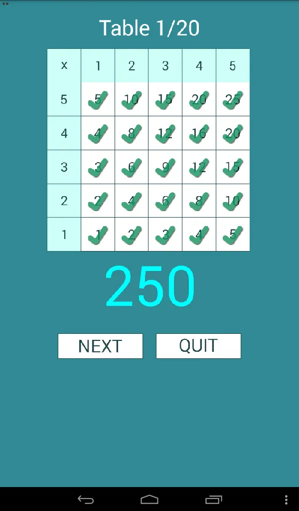 Math Table Test | Indus Appstore | Screenshot