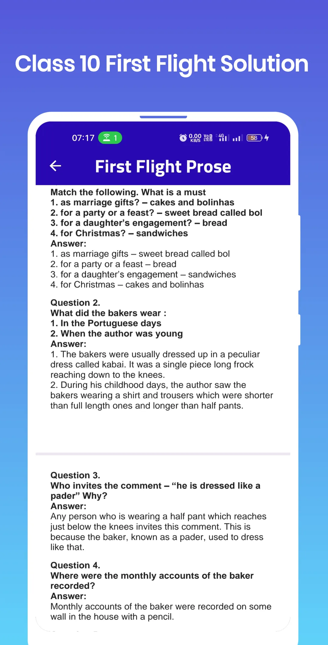 Class 10 First Flight Solution | Indus Appstore | Screenshot