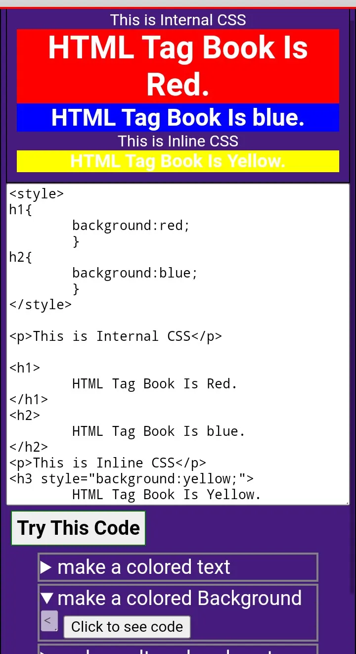 HTML Tag Book & Editor | Indus Appstore | Screenshot