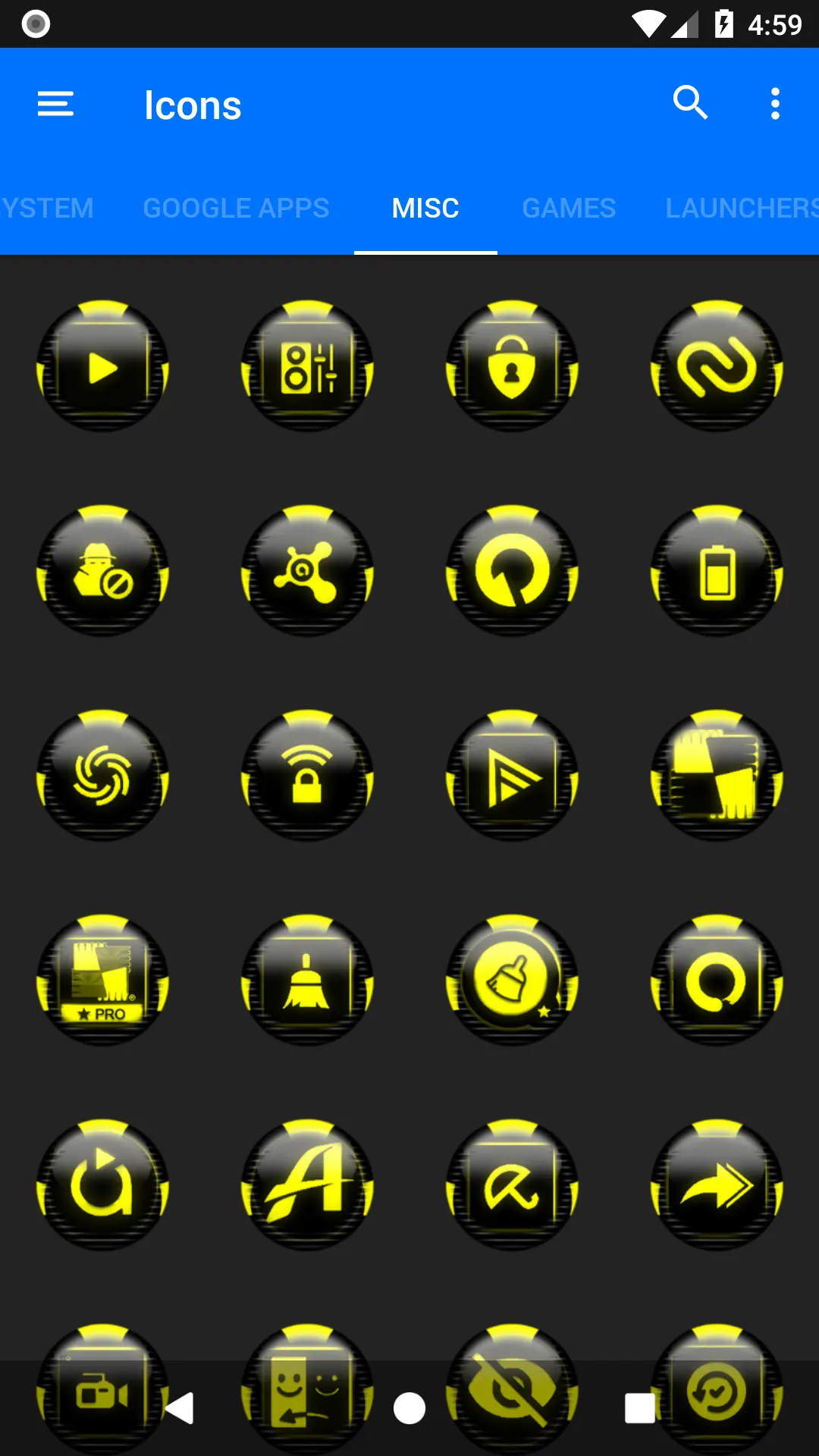 Yellow Icon Pack Style 6 | Indus Appstore | Screenshot