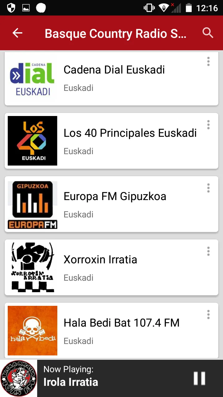 Basque Country Radio Stations | Indus Appstore | Screenshot