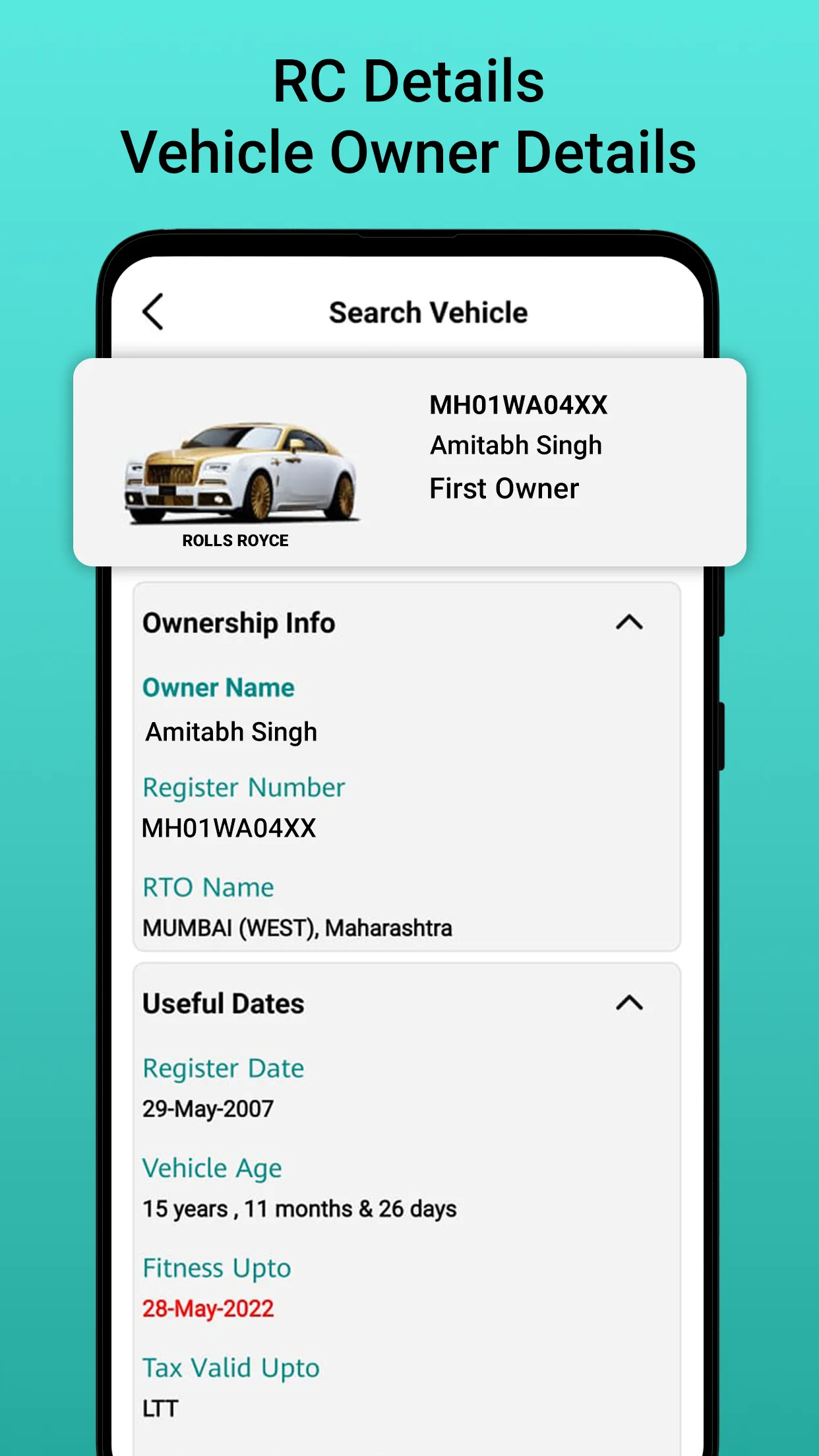 RTO Vehicle Info - Vahanx | Indus Appstore | Screenshot