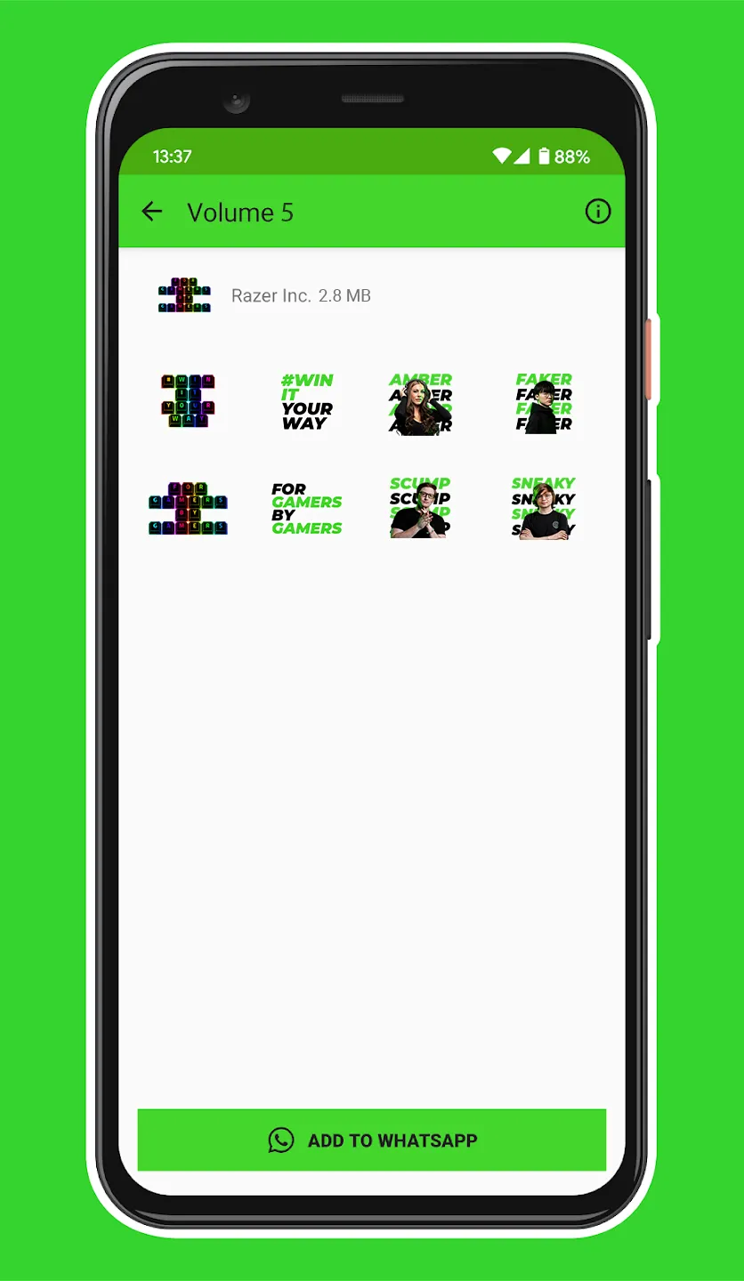 Razer Stickers - WAStickerApps | Indus Appstore | Screenshot