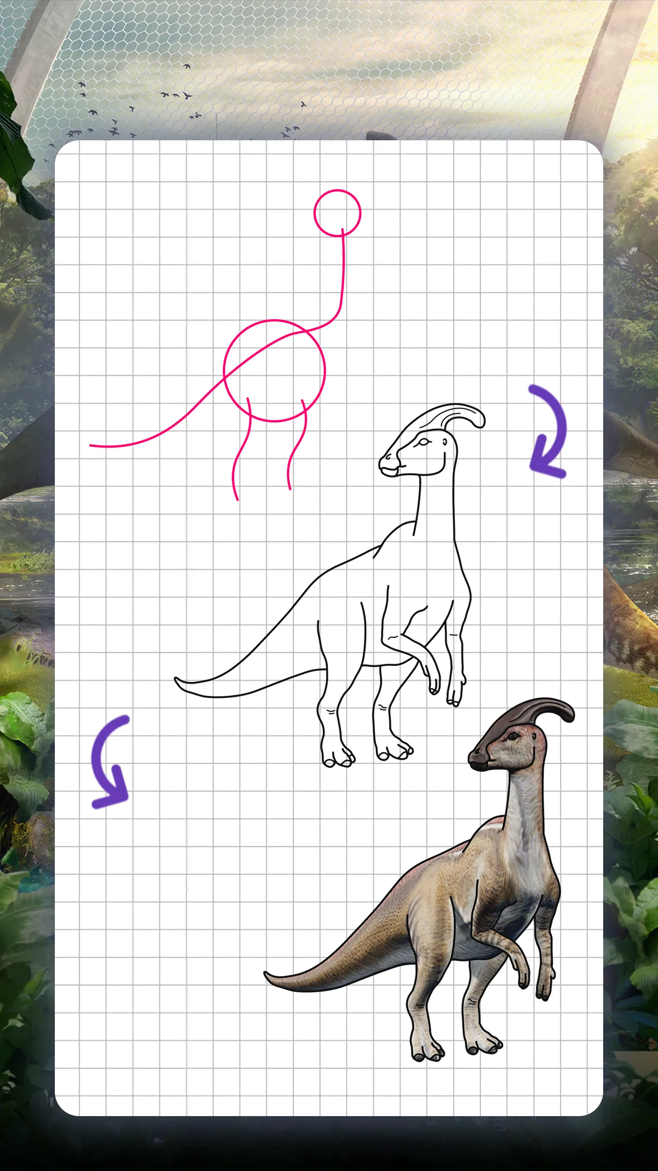 How to draw dinosaurs by steps | Indus Appstore | Screenshot