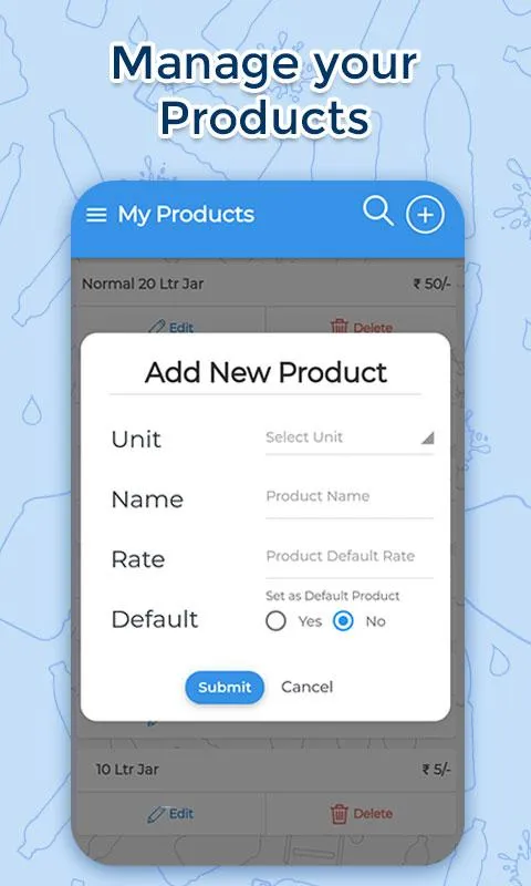 MonthlyCards Water Business | Indus Appstore | Screenshot