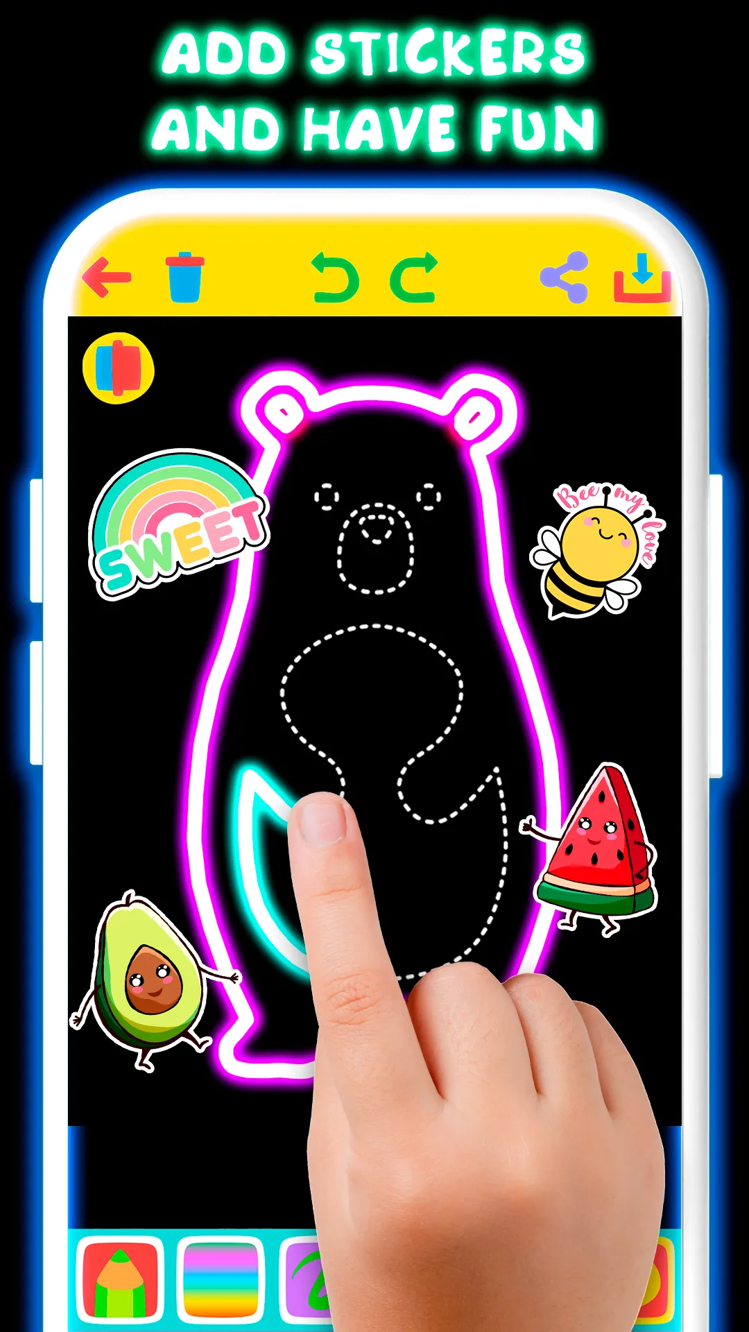 Drawing For Kids - Glow Draw | Indus Appstore | Screenshot