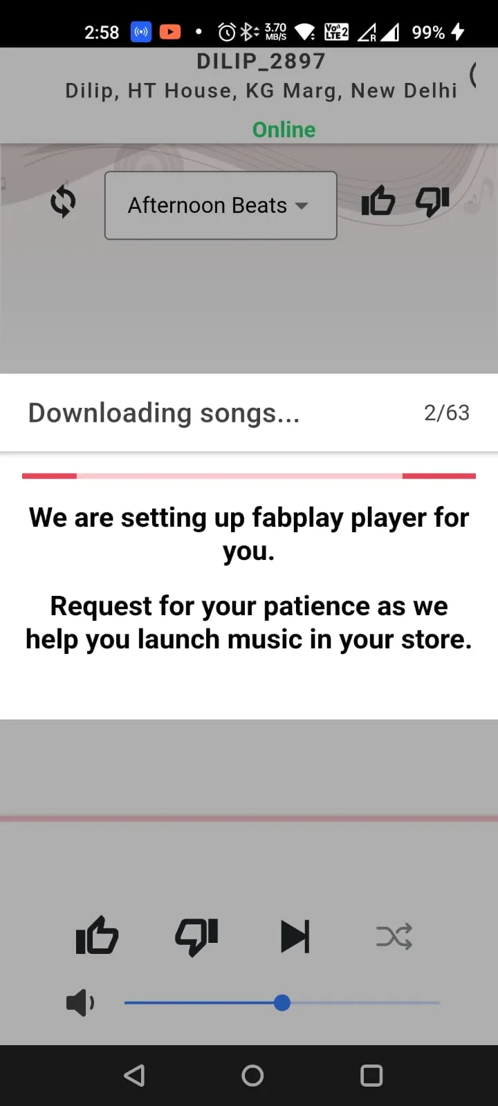 Fabplay on-premise radio | Indus Appstore | Screenshot