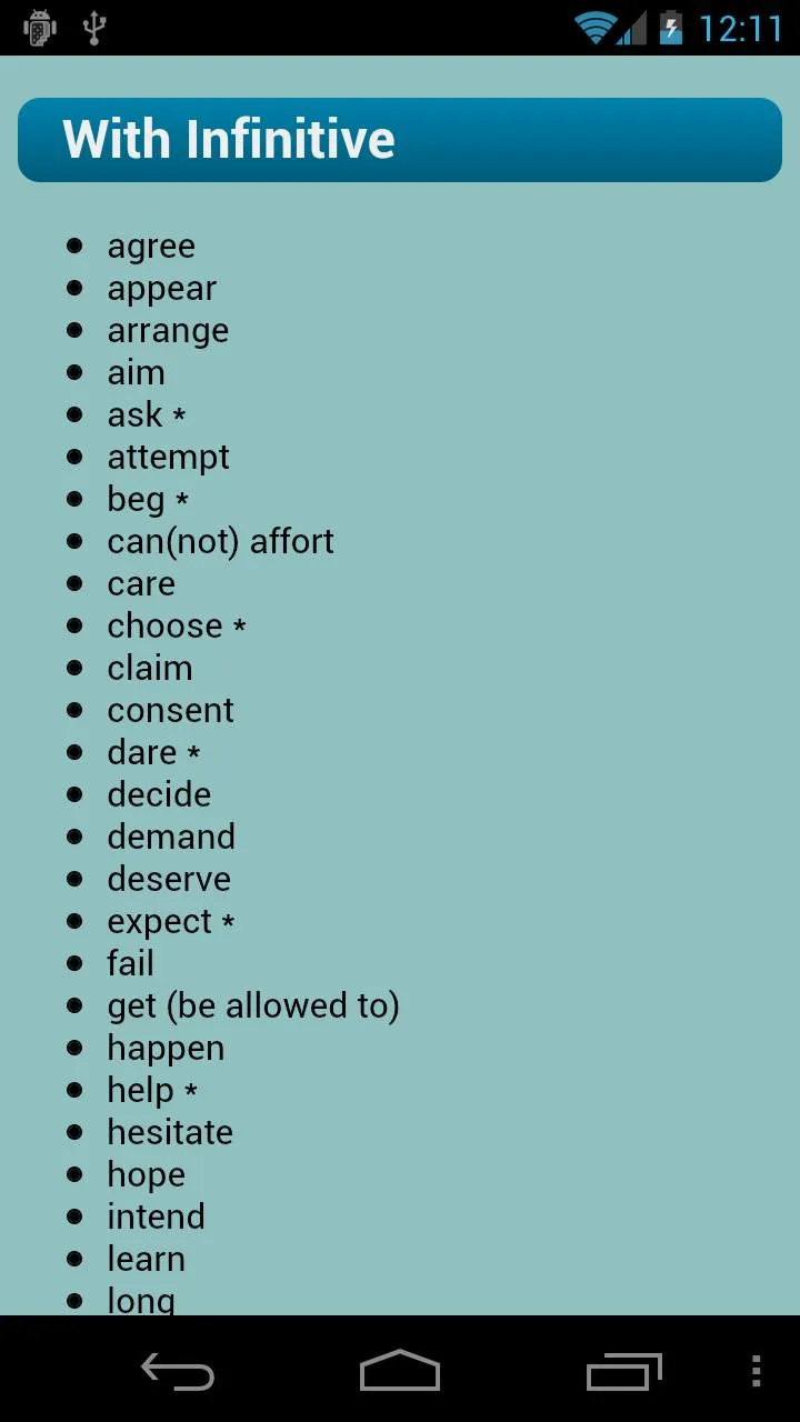 English Verbs | Indus Appstore | Screenshot