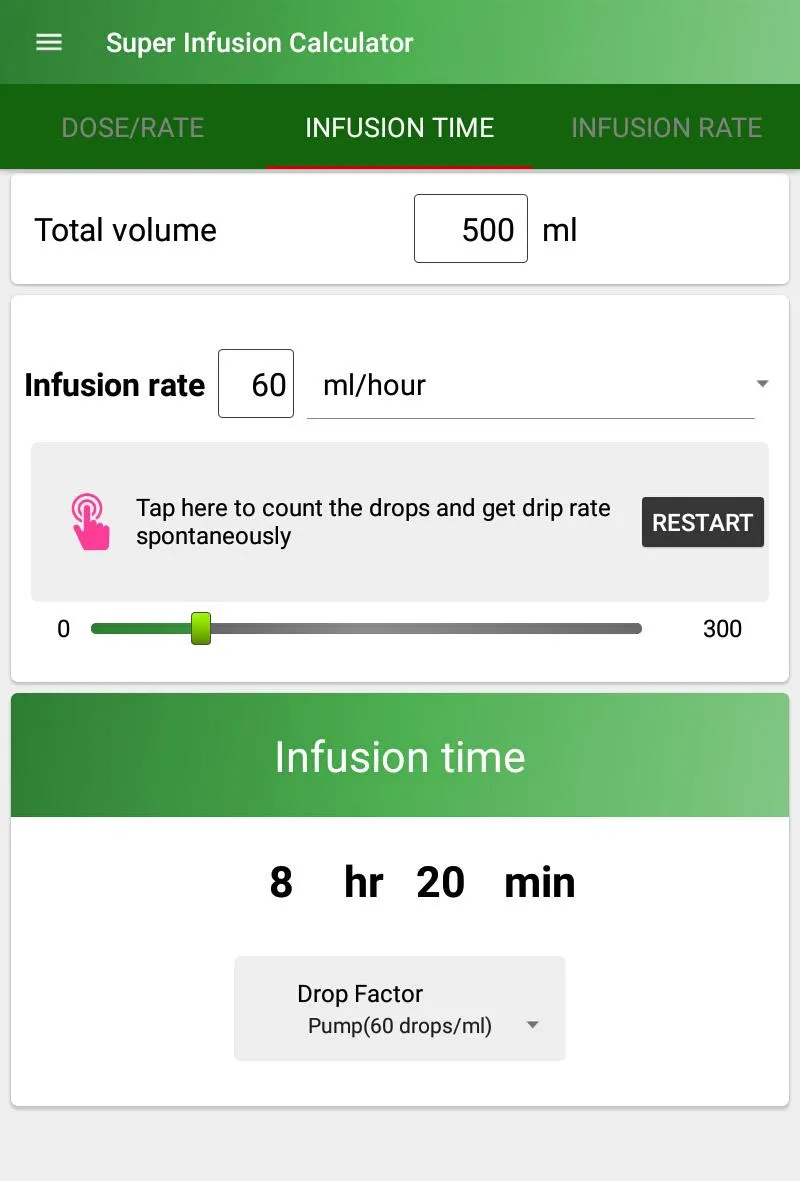 Super Infusion Calculator | Indus Appstore | Screenshot