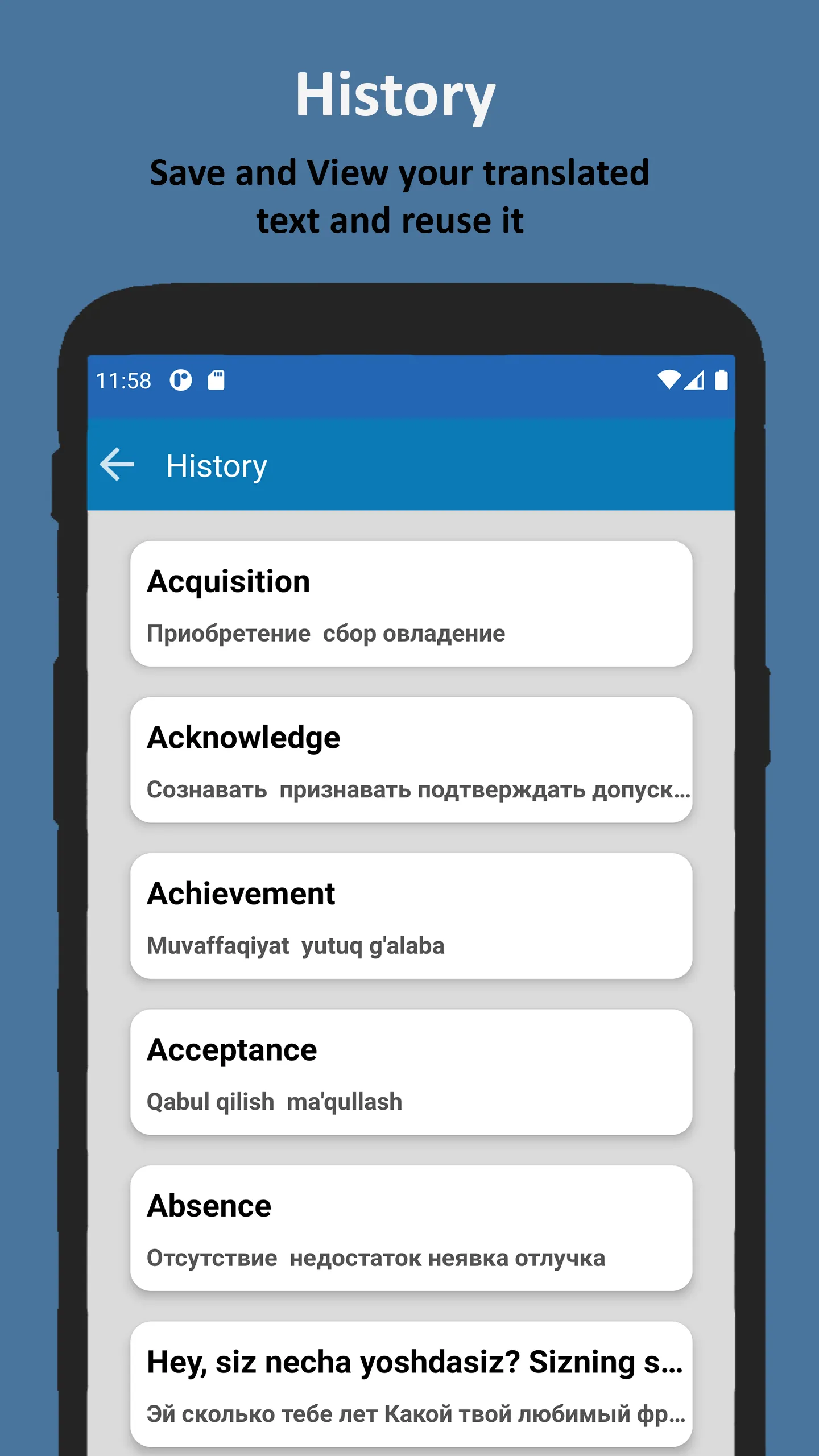 Uzbek Russian Translator | Indus Appstore | Screenshot