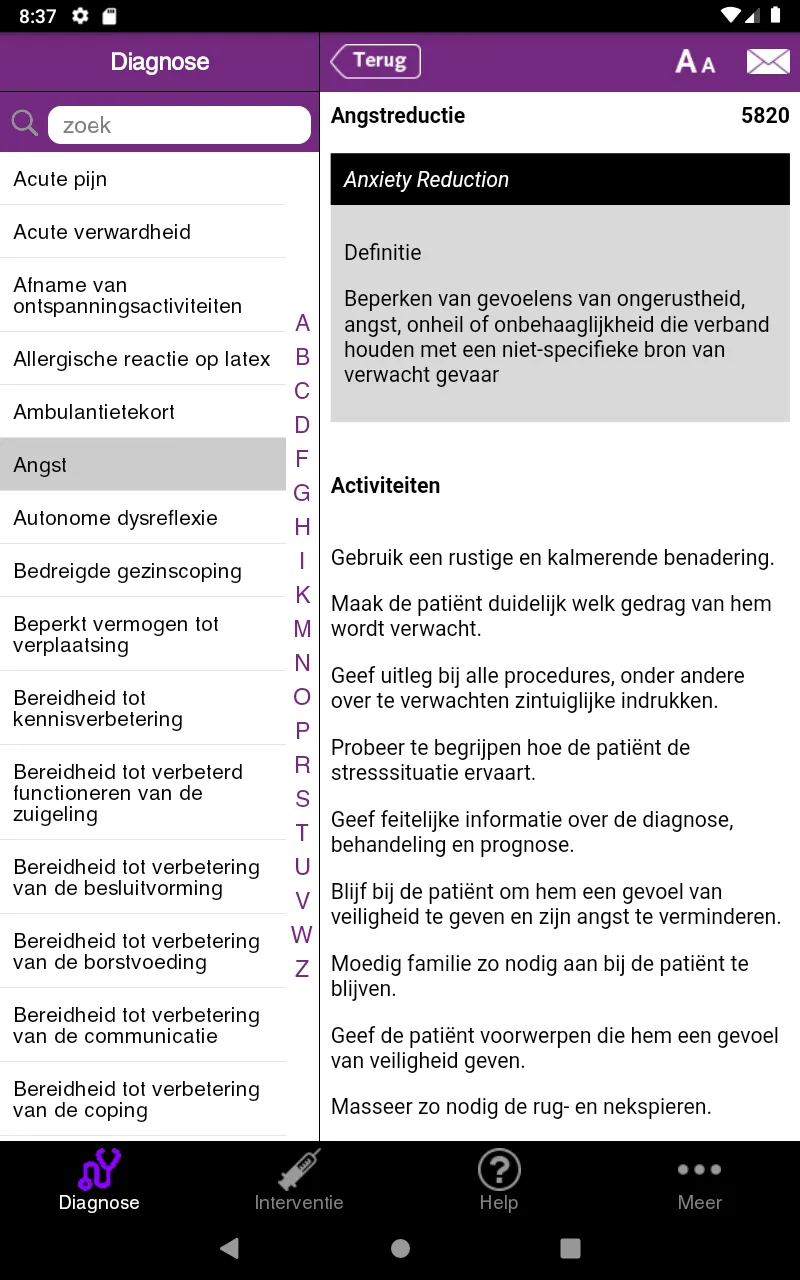 Verpleegk. interventies (NIC) | Indus Appstore | Screenshot