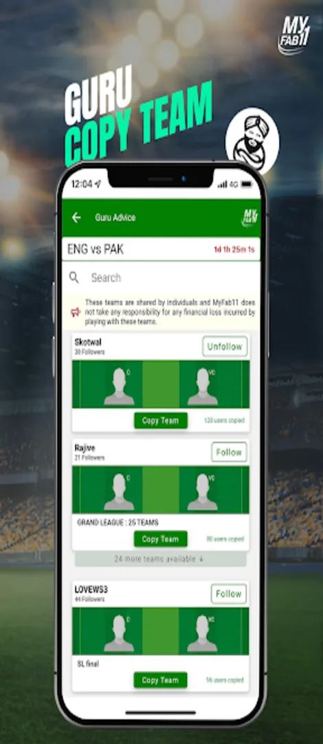 MyFab11 : Fantasy Cricket App | Indus Appstore | Screenshot