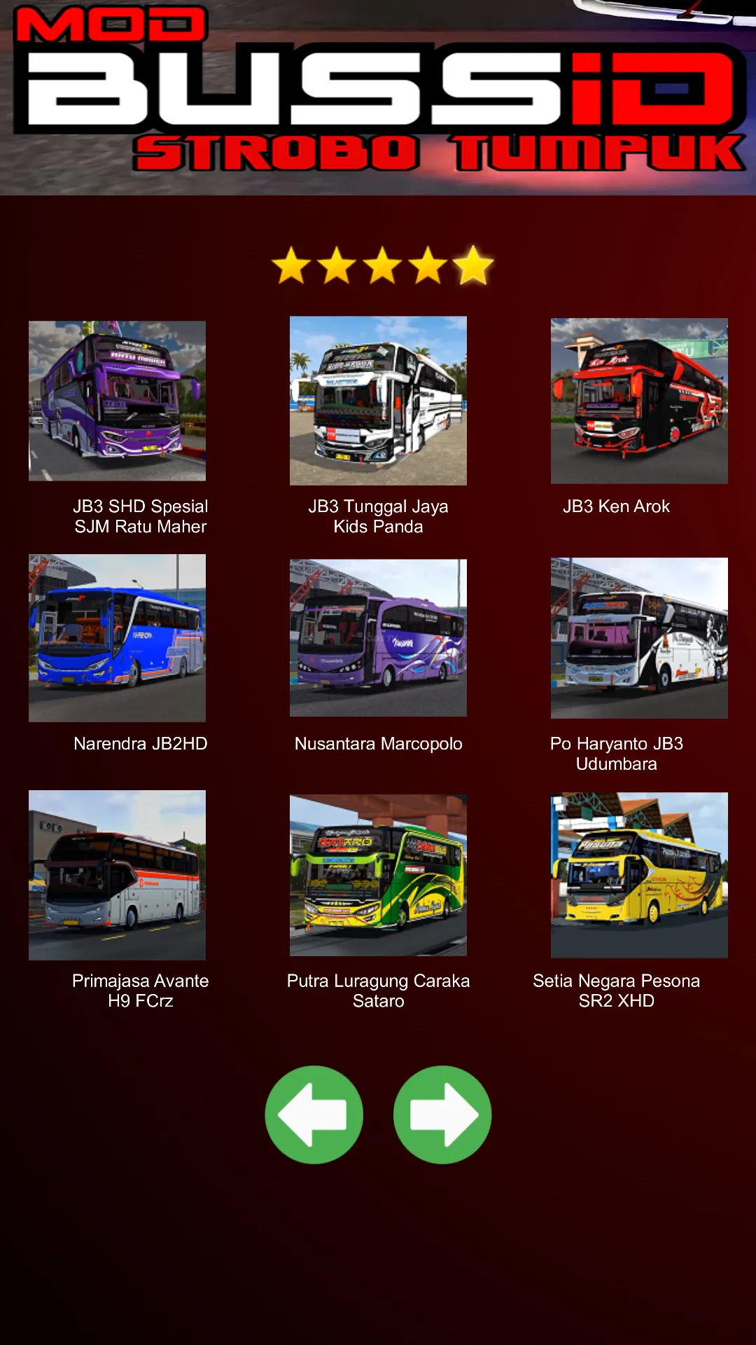 Mod Bussid Bus Strobo Tumpuk | Indus Appstore | Screenshot