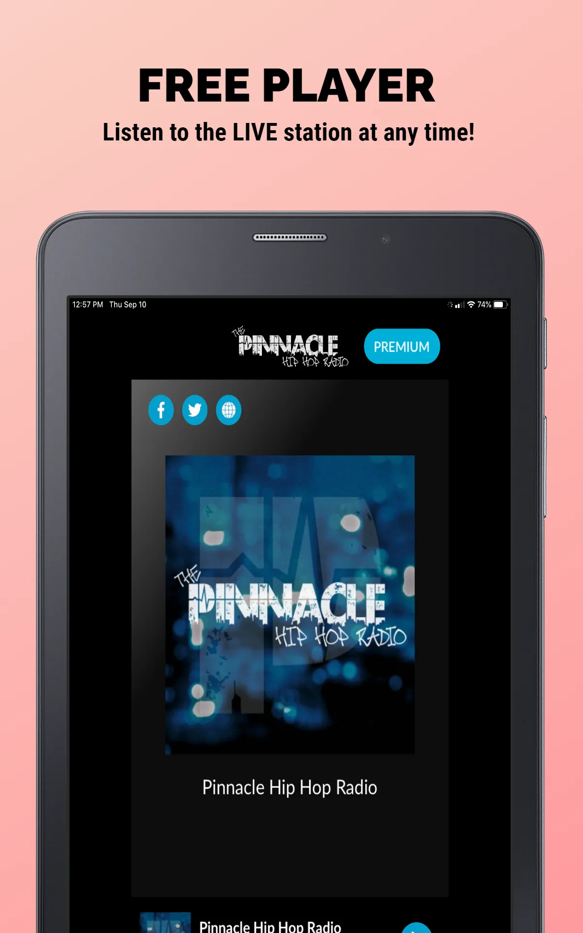 Pinnacle Hip Hop Radio | Indus Appstore | Screenshot