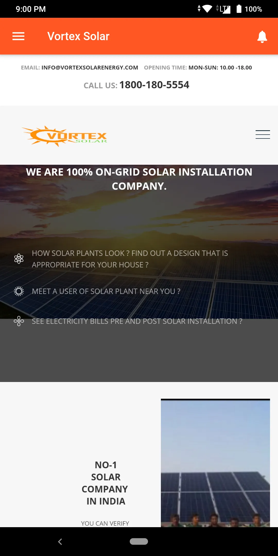 Vortex Solar . Solar Installer | Indus Appstore | Screenshot