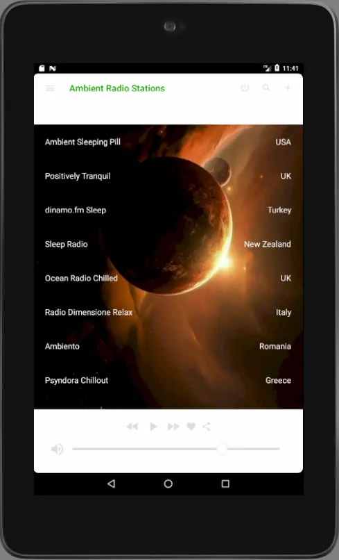 Ambient Radio Stations 2.0 | Indus Appstore | Screenshot