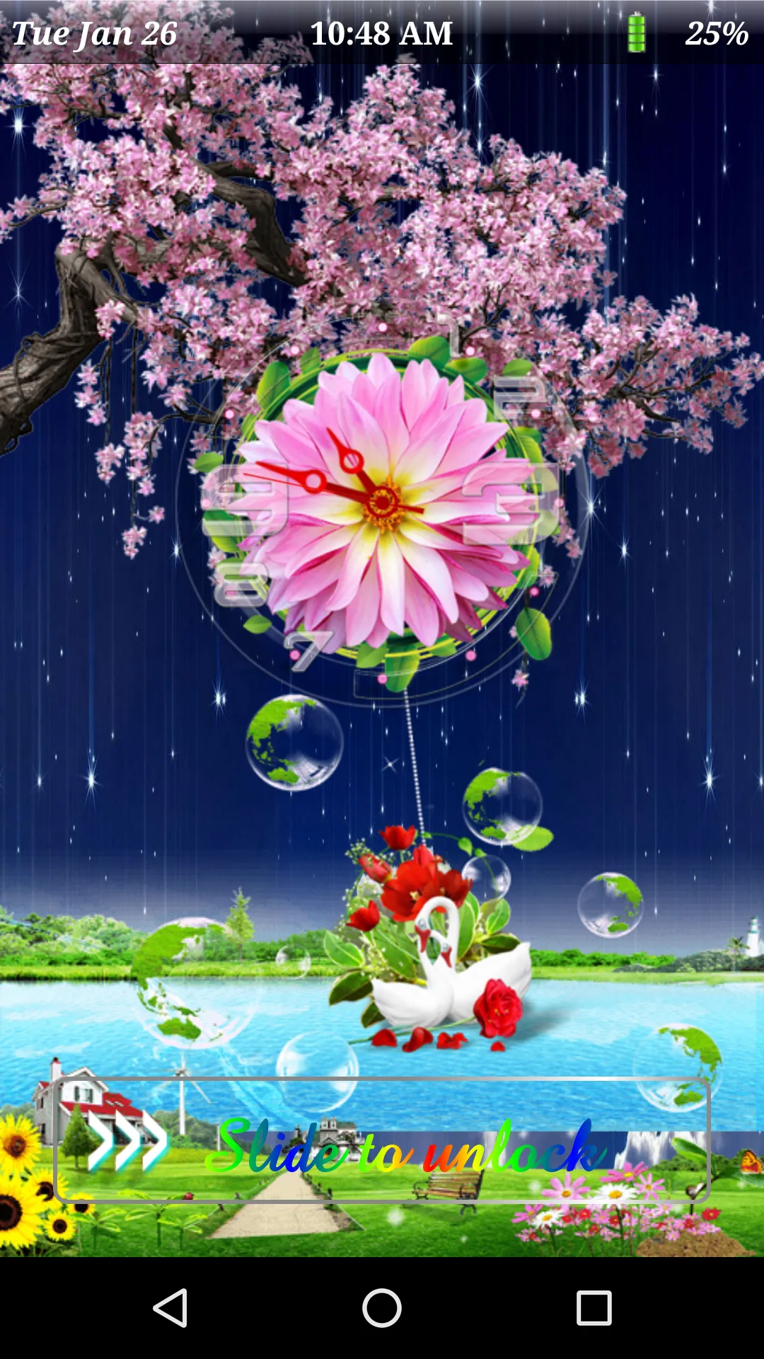 Flower Clock HD Live Wallpaper | Indus Appstore | Screenshot