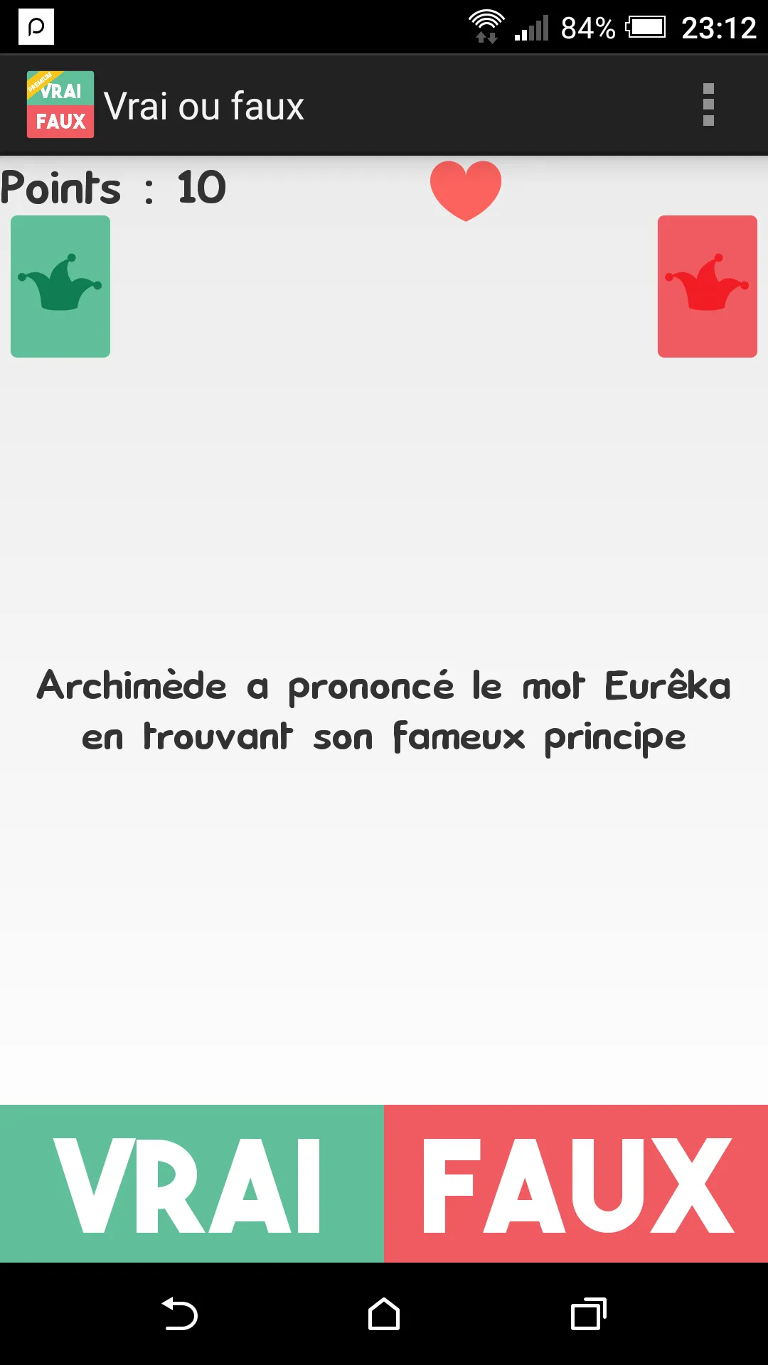 Vrai ou Faux ? | Indus Appstore | Screenshot