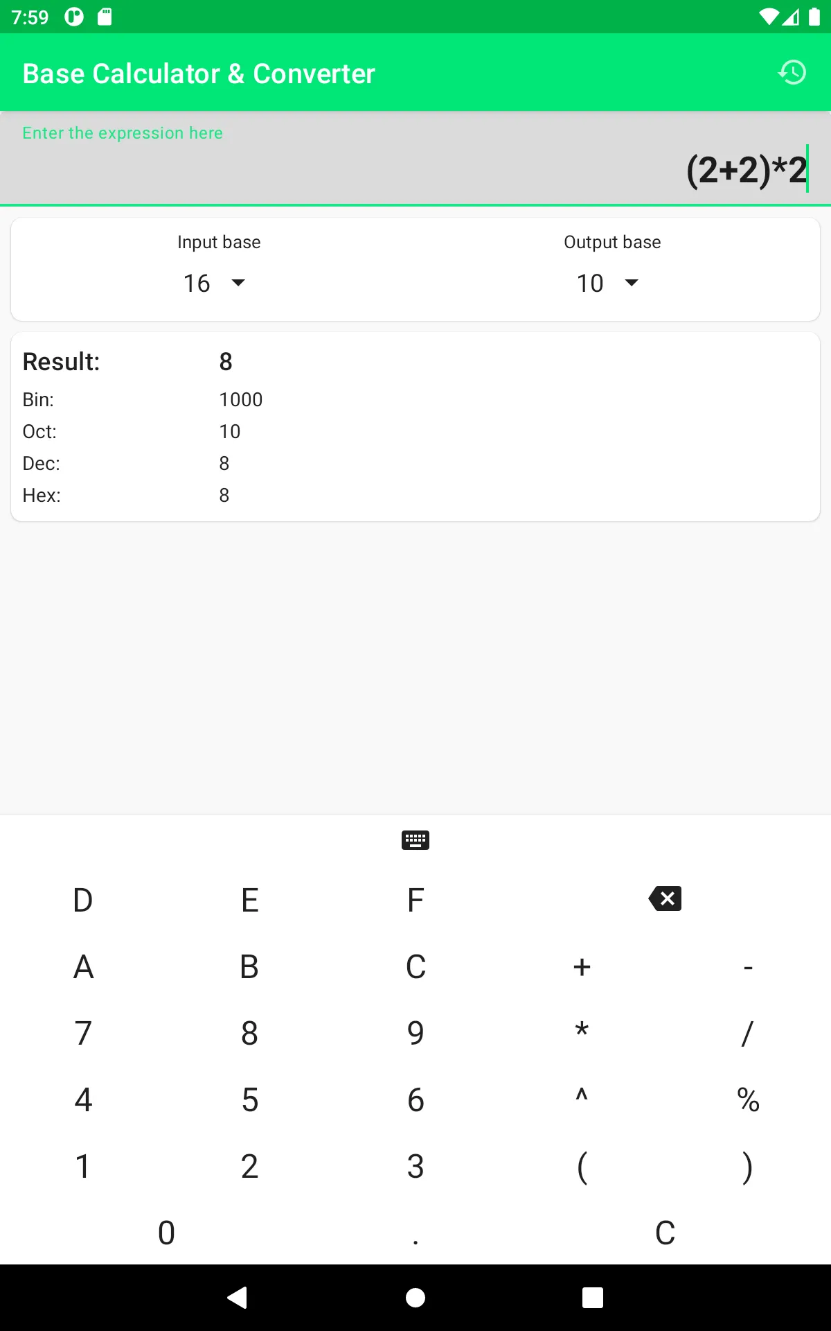 Base Calculator and Converter | Indus Appstore | Screenshot