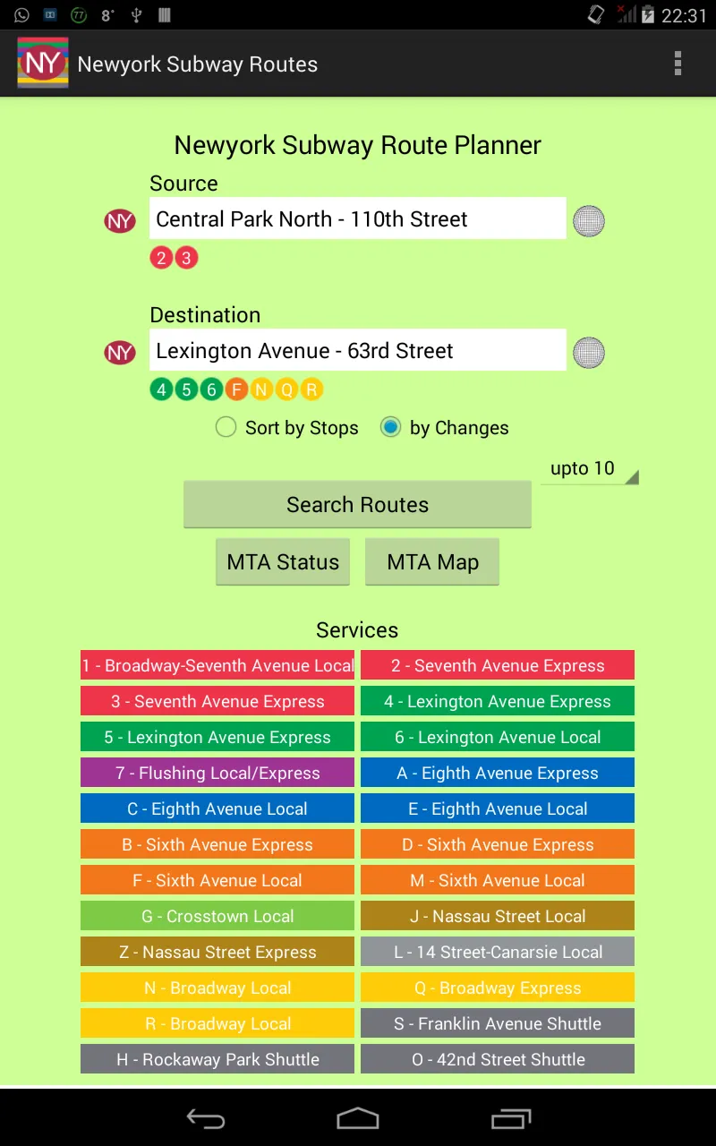 New York Subway Route Planner | Indus Appstore | Screenshot