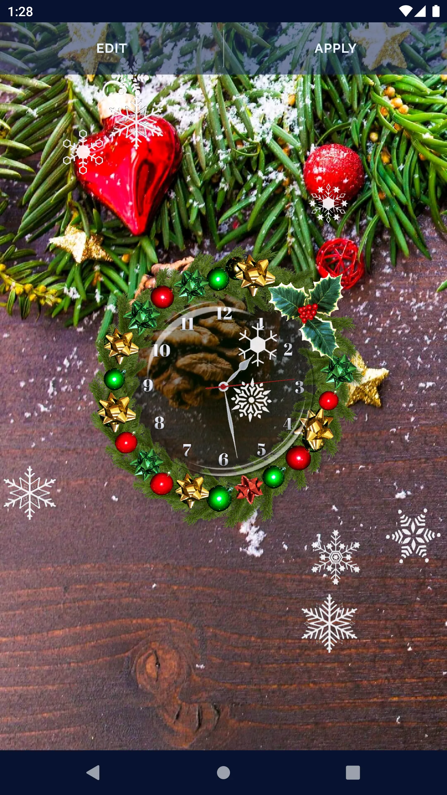 Christmas Clock Live Wallpaper | Indus Appstore | Screenshot