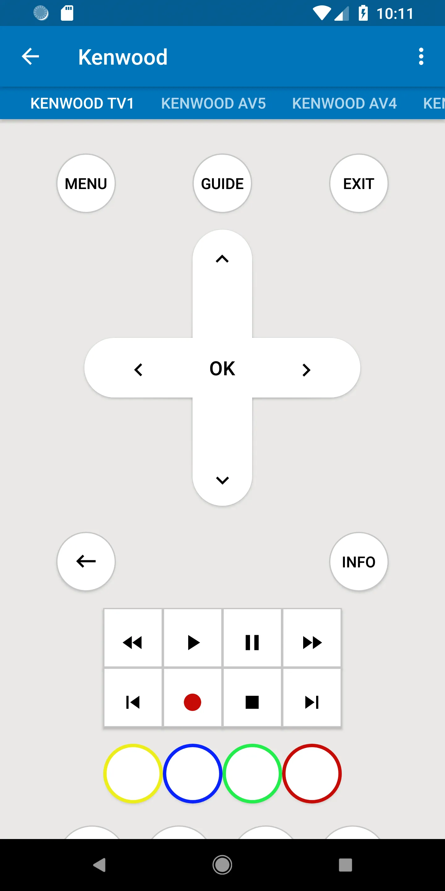 Kenwood Universal Remote | Indus Appstore | Screenshot