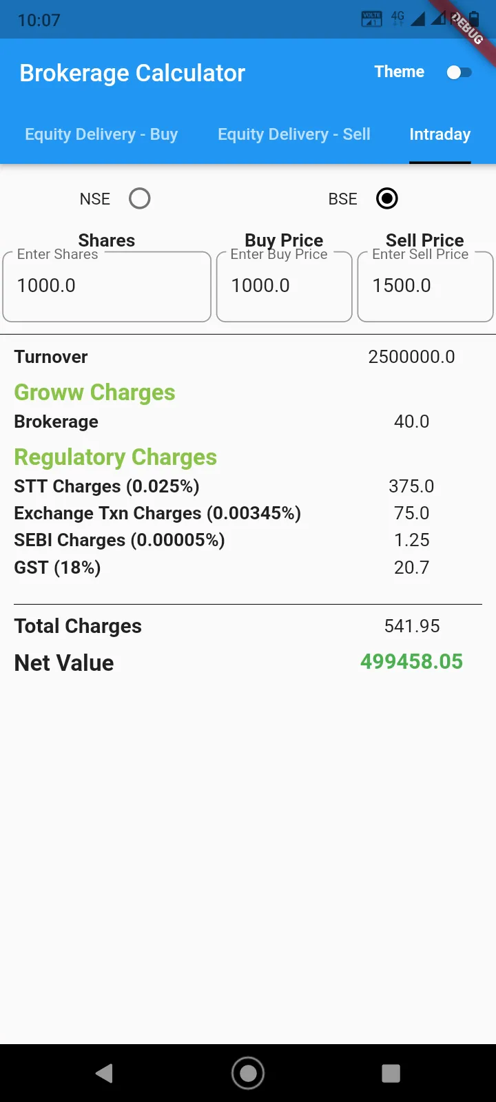 Grow Brokerage Calculator | Indus Appstore | Screenshot