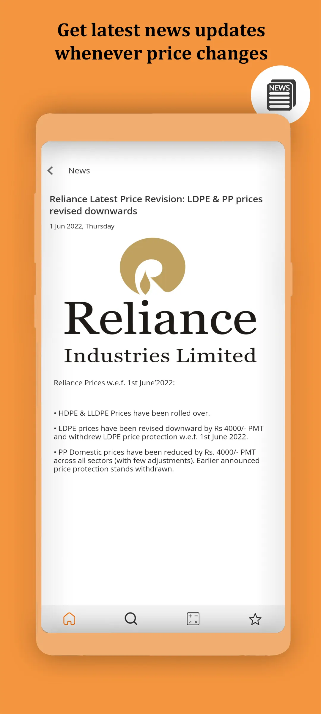 InstaPrice-Polymer Pricing App | Indus Appstore | Screenshot