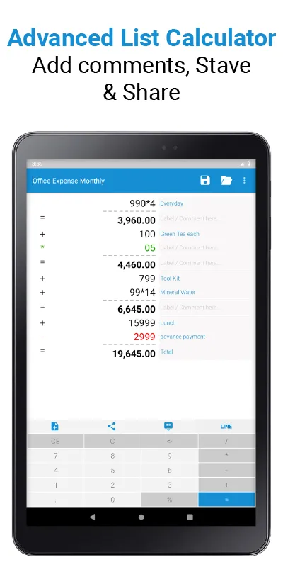 Adding Machine With Tape Calc | Indus Appstore | Screenshot